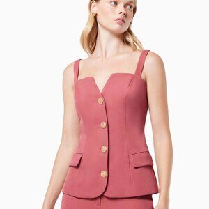 Elliatt Pink Button-Front Tank Top